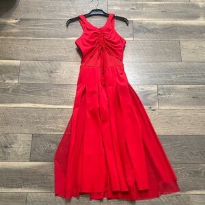 Elegant Red Sleeveless Dress